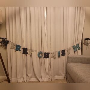 Merry Christmas Fabric Banner Garland Multi Color
